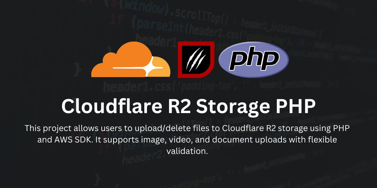 Cloudflare R2 Storage PHP